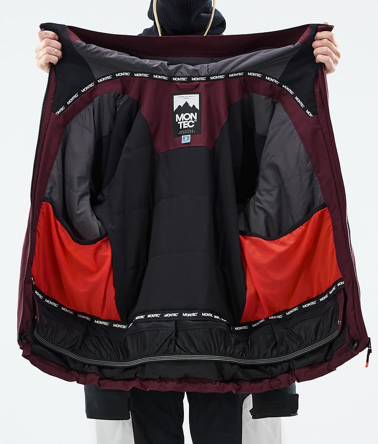 Morpheus W Snowboard Jacket Women Burgundy/Black/Light Grey, Image 10 of 10