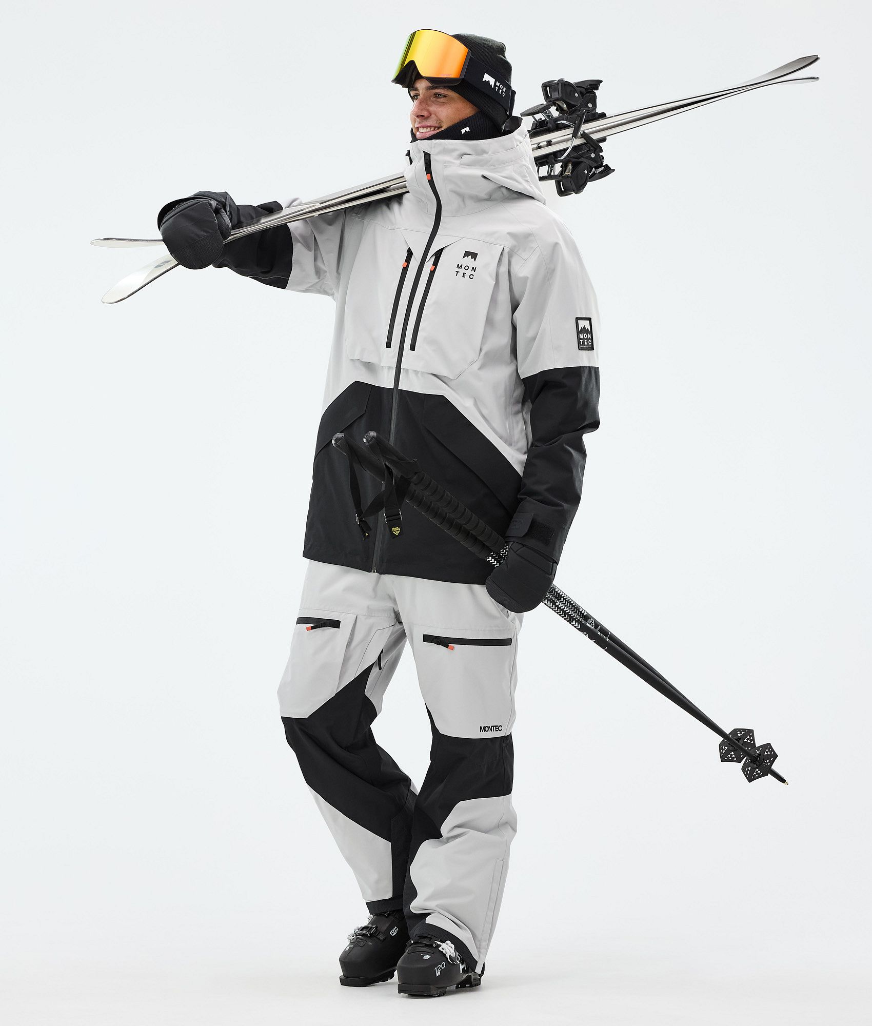 Montec Arch 25 スキーパンツ メンズ Light Grey/Black - グレー