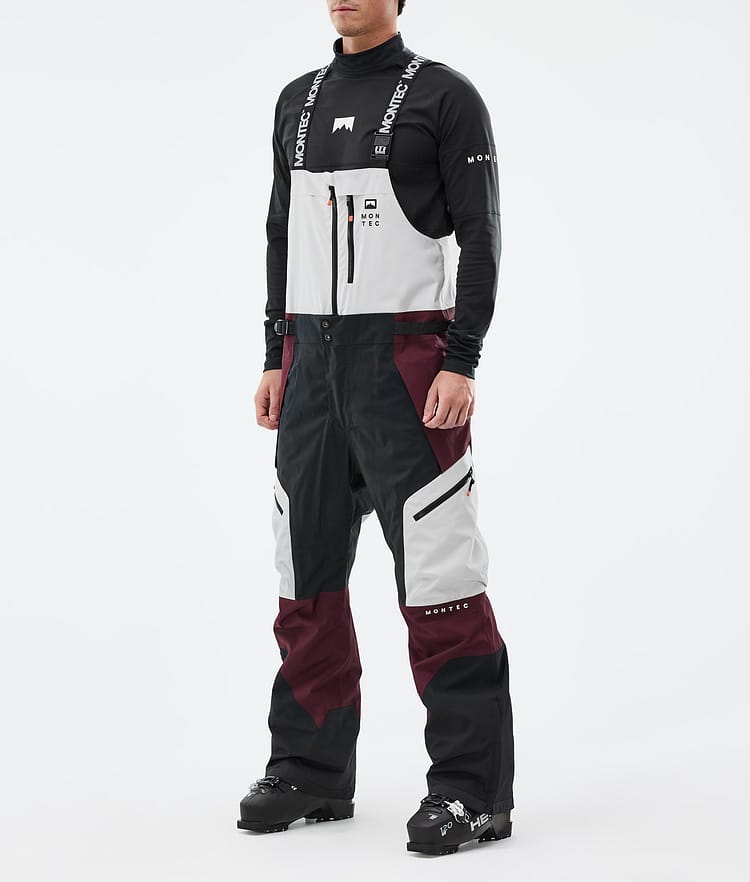Dozer Ski Pants Men Light Grey/Black/Burgundy, Image 1 of 6