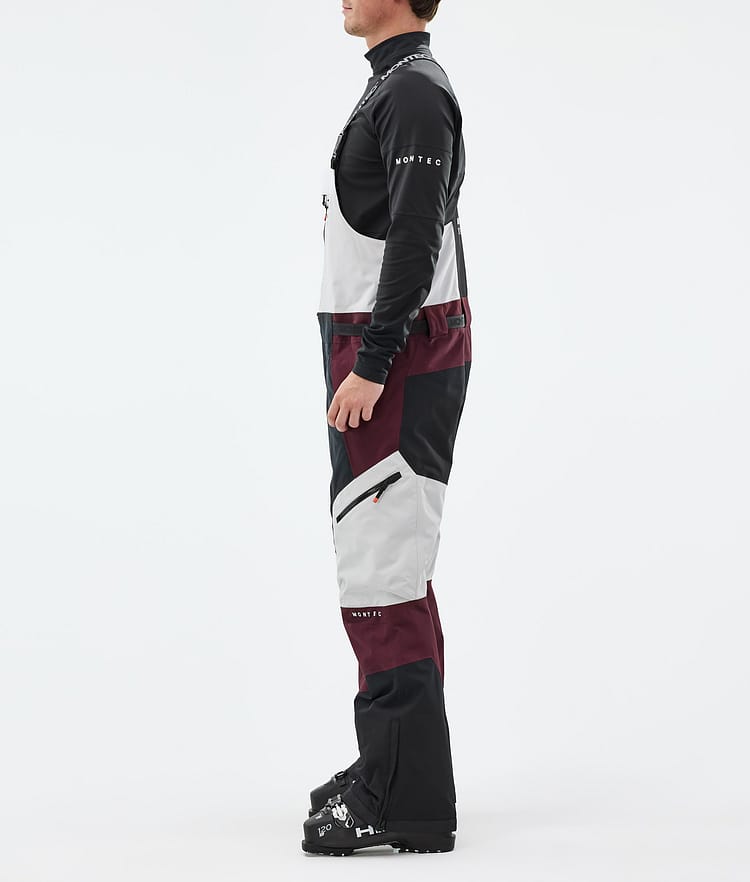 Dozer Ski Pants Men Light Grey/Black/Burgundy, Image 2 of 6