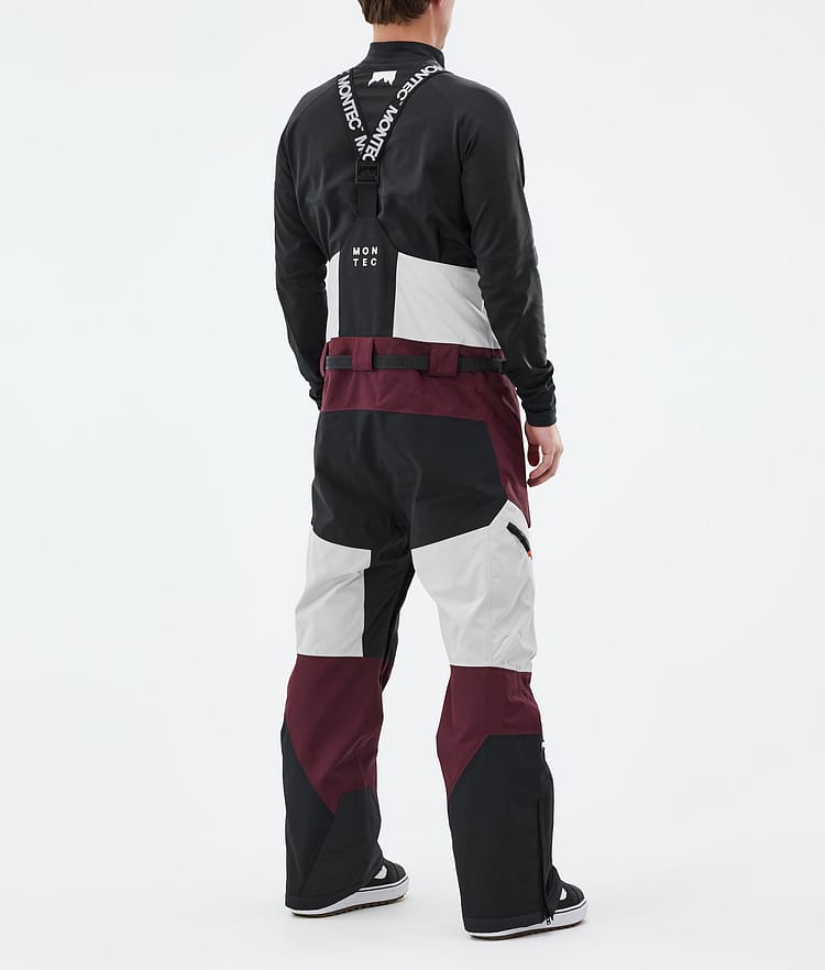 Dozer Snowboard Pants Men Light Grey/Black/Burgundy, Image 3 of 6