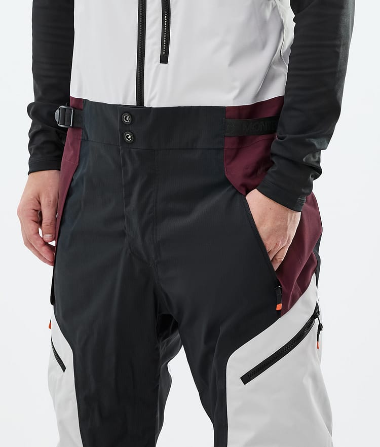 Dozer Ski Pants Men Light Grey/Black/Burgundy, Image 4 of 6