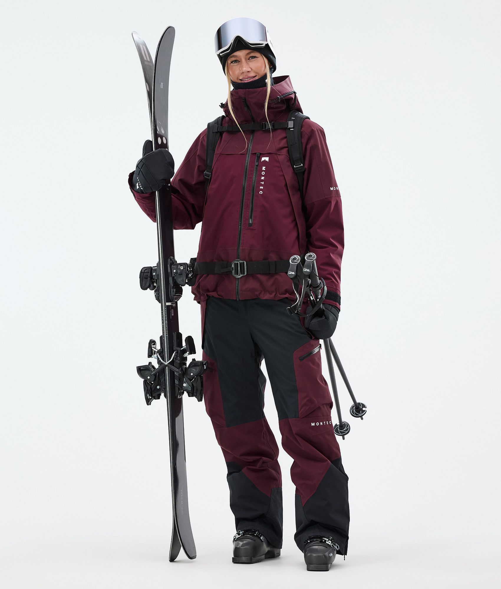 Montec Dozer W スキーパンツ レディース Burgundy/Black