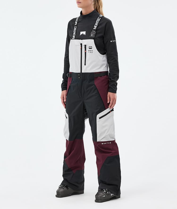 Dozer W Ski Pants Women Light Grey/Black/Burgundy, Image 1 of 6