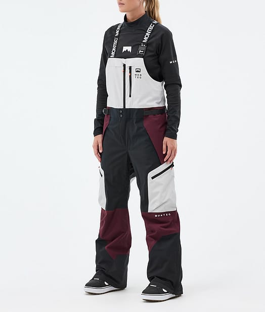 Dozer W Pantalon de Snowboard Femme Light Grey/Black/Burgundy