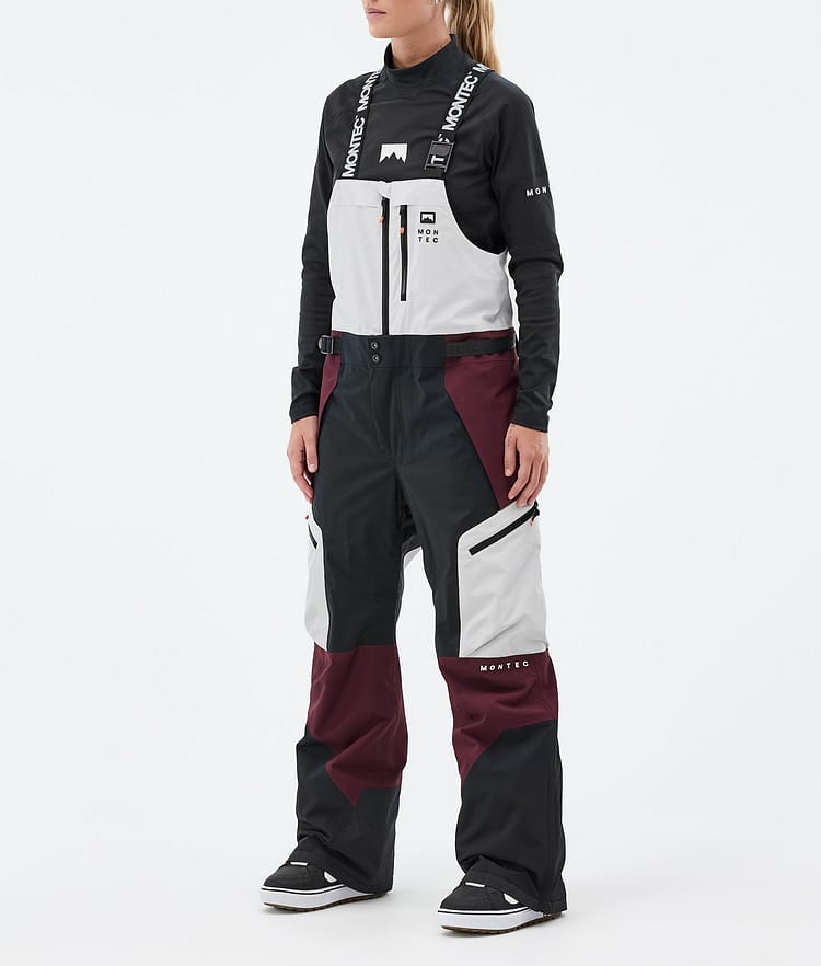 Dozer W Snowboard Pants Women Light Grey/Black/Burgundy, Image 1 of 6