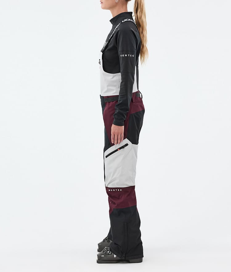 Dozer W Ski Pants Women Light Grey/Black/Burgundy, Image 2 of 6