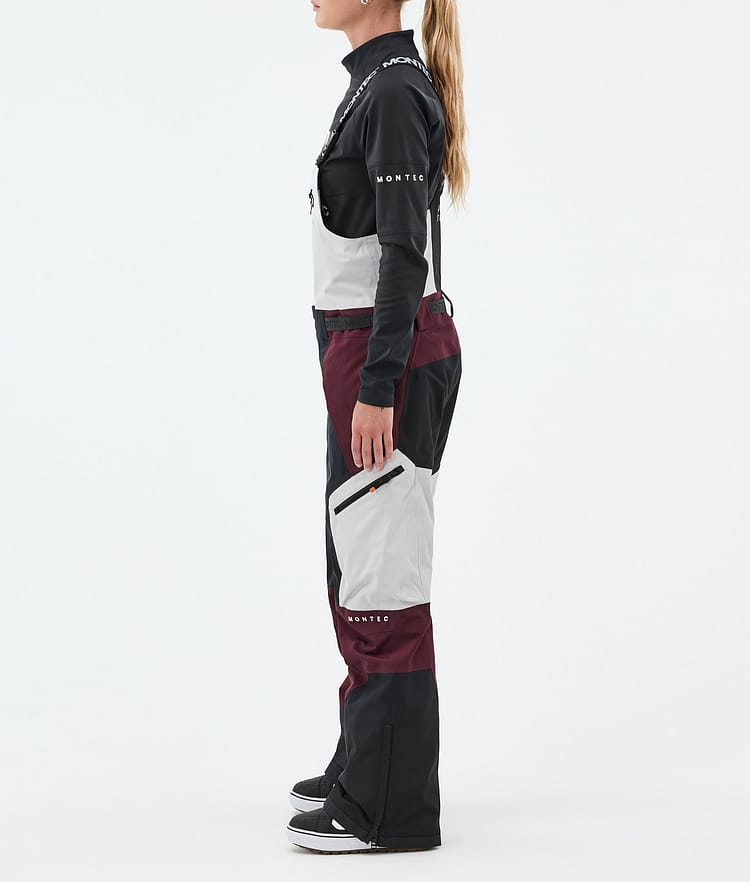 Dozer W Snowboard Pants Women Light Grey/Black/Burgundy, Image 2 of 6