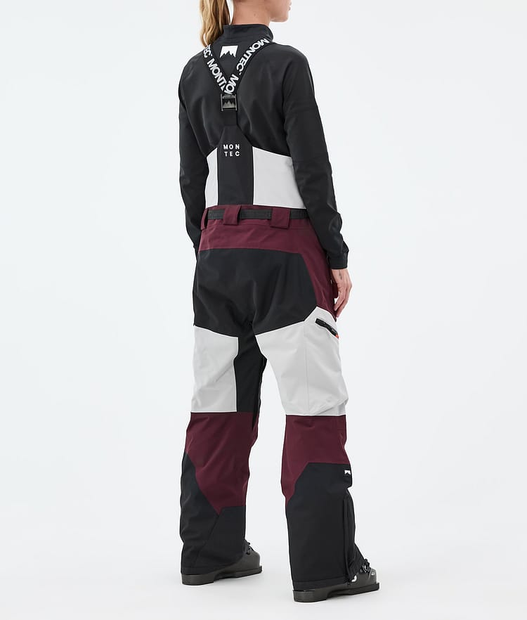 Dozer W Ski Pants Women Light Grey/Black/Burgundy, Image 3 of 6