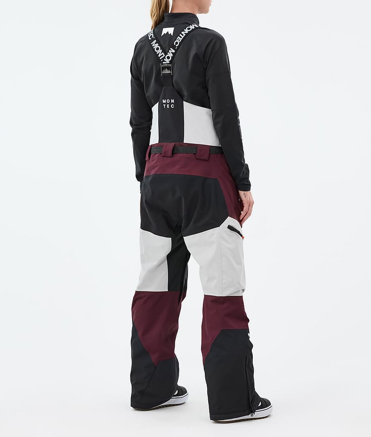 Dozer W Snowboard Pants Women Light Grey/Black/Burgundy, Image 3 of 6