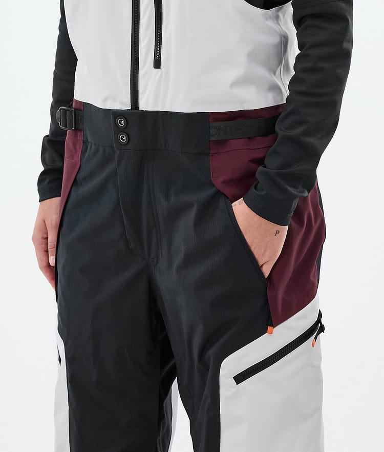 Dozer W Ski Pants Women Light Grey/Black/Burgundy, Image 4 of 6