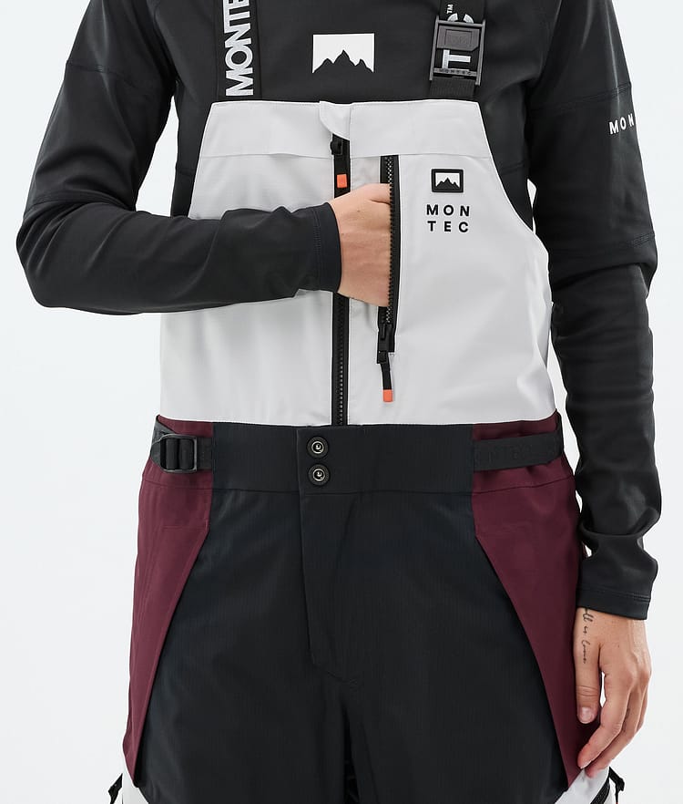Dozer W Ski Pants Women Light Grey/Black/Burgundy, Image 5 of 6