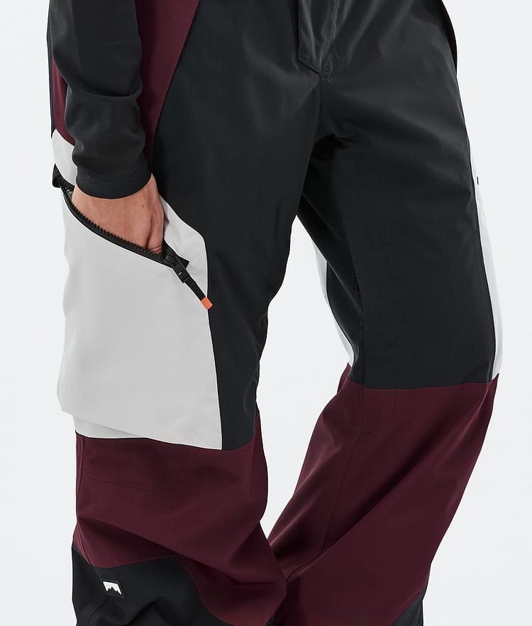 Dozer W Ski Pants Women Light Grey/Black/Burgundy, Image 6 of 6