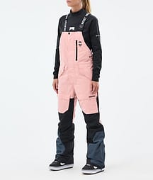Montec Fawk W Pantalones Snowboard Mujer Soft Pink/Black/Metal Blue