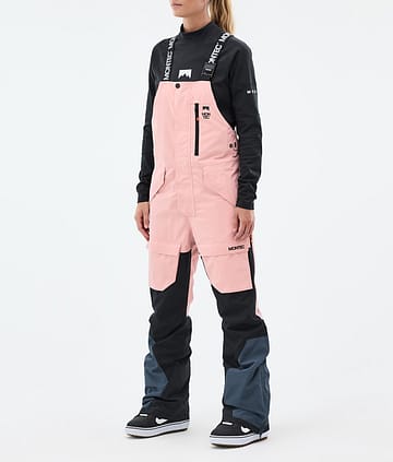 Fawk W Pantalones Snowboard Mujer Soft Pink/Black/Metal Blue