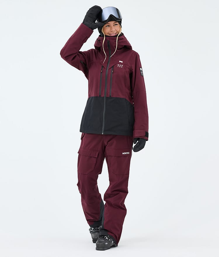 Kirin W Pantalon de Ski Femme Burgundy, Image 2 of 6