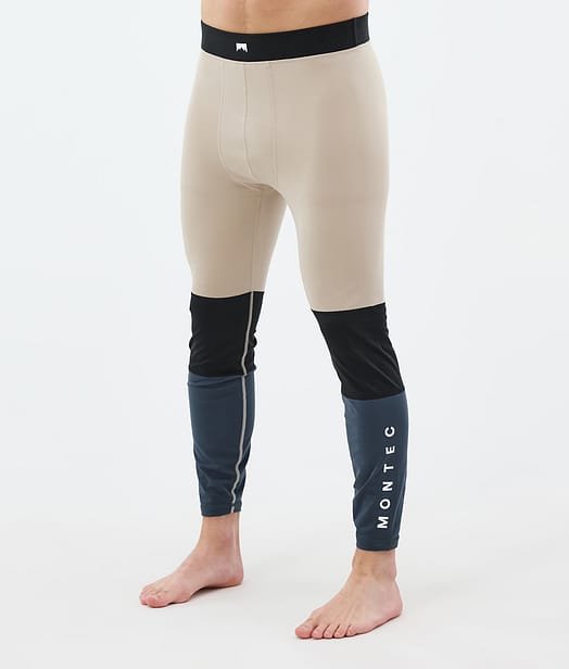 Alpha Base Layer Pant Men Sand/Black/Metal Blue