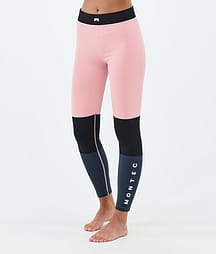 Montec Alpha W Pantalon thermique Femme Soft Pink/Black/Metal Blue