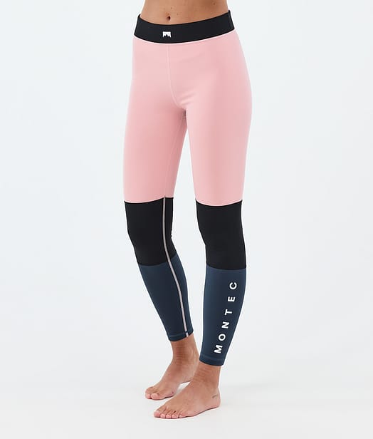 Alpha W Basislaag Broek Dames Soft Pink/Black/Metal Blue