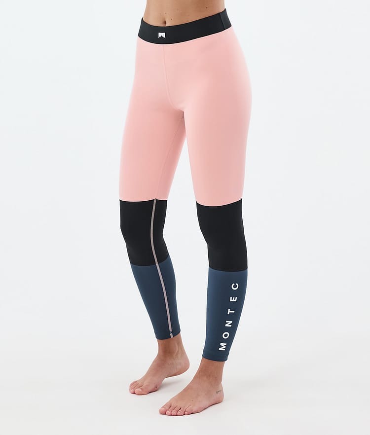 Alpha W Base Layer Pant Women Soft Pink/Black/Metal Blue, Image 1 of 7