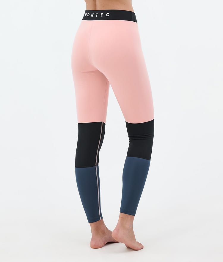 Alpha W Base Layer Pant Women Soft Pink/Black/Metal Blue, Image 2 of 7