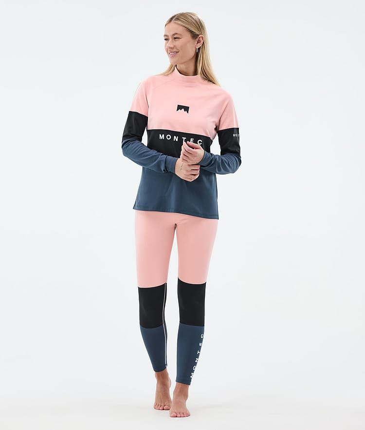 Alpha W Base Layer Pant Women Soft Pink/Black/Metal Blue, Image 3 of 7
