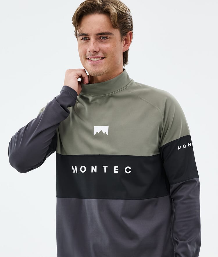 Alpha Base Layer Top Men Greenish/Black/Phantom, Image 2 of 5