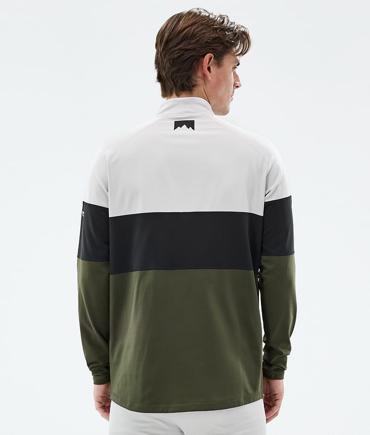 Alpha Base Layer Top Men Light Grey/Black/Olive Green, Image 5 of 5