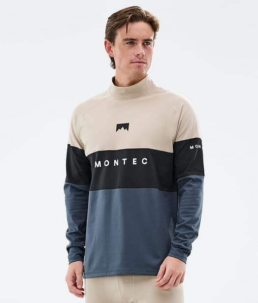 Alpha Underställströja Herr Sand/Black/Metal Blue