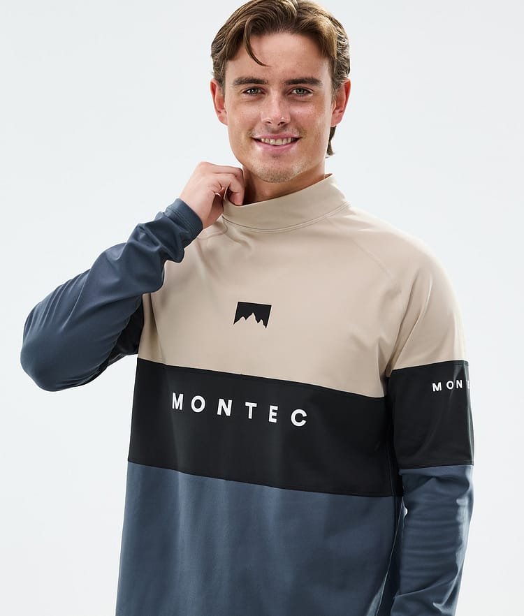 Alpha Base Layer Top Men Sand/Black/Metal Blue, Image 2 of 5