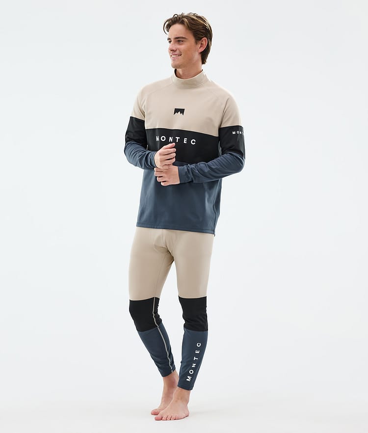 Alpha Base Layer Top Men Sand/Black/Metal Blue, Image 3 of 5
