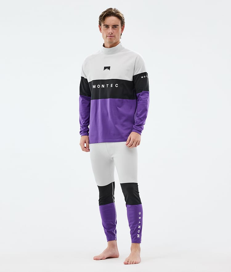 Alpha Base Layer Top Men Light Grey/Black/Vivid Purple, Image 3 of 5