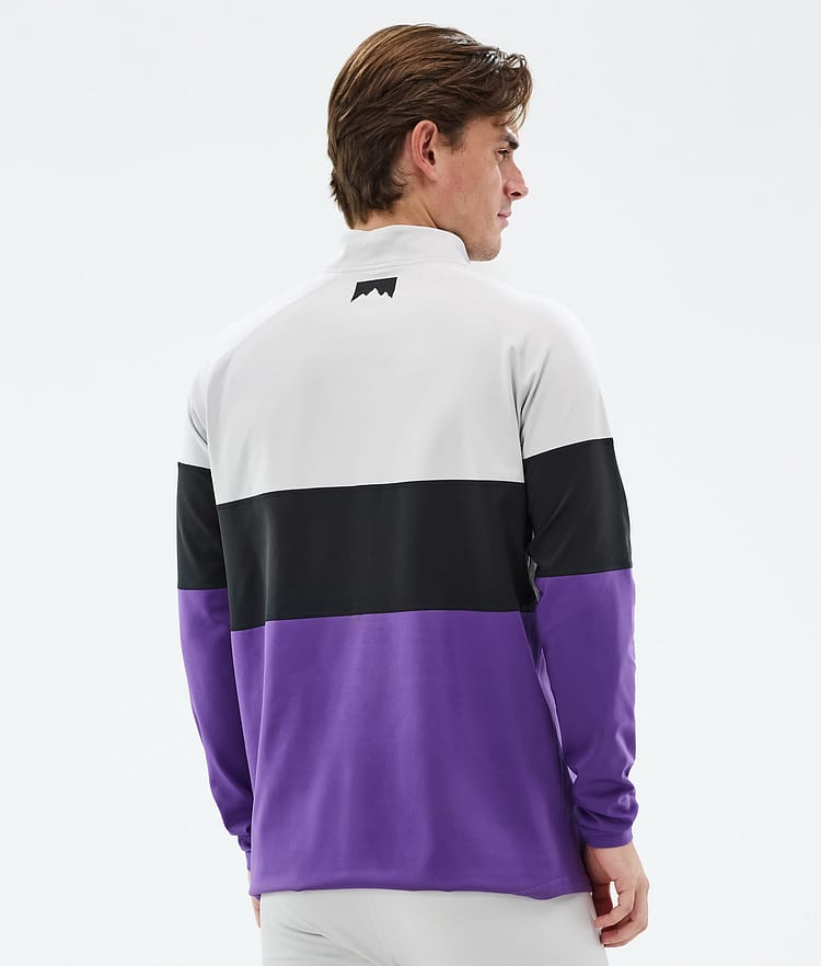 Alpha Base Layer Top Men Light Grey/Black/Vivid Purple, Image 5 of 5