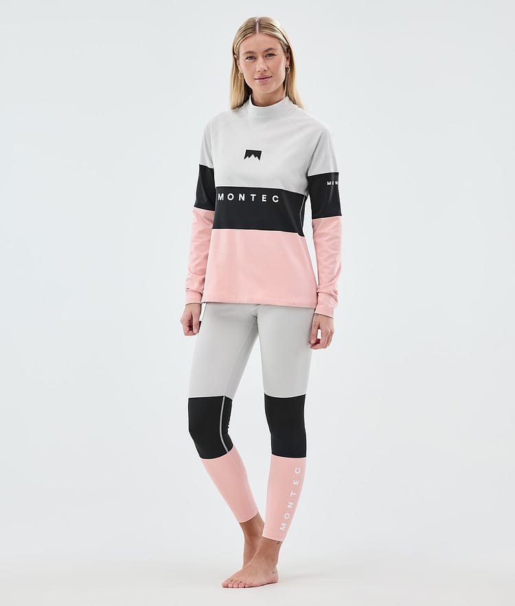 Alpha W Tee-shirt thermique Femme Light Grey/Black/Soft Pink, Image 3 sur 5