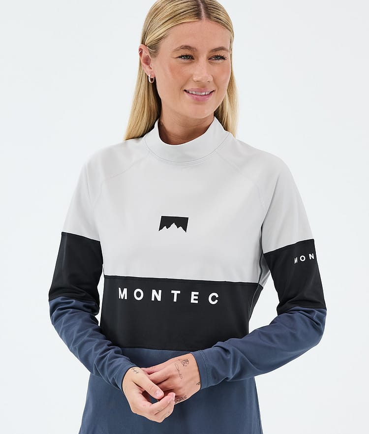 Alpha W Base Layer Top Women Light Grey/Black/Metal Blue, Image 2 of 5