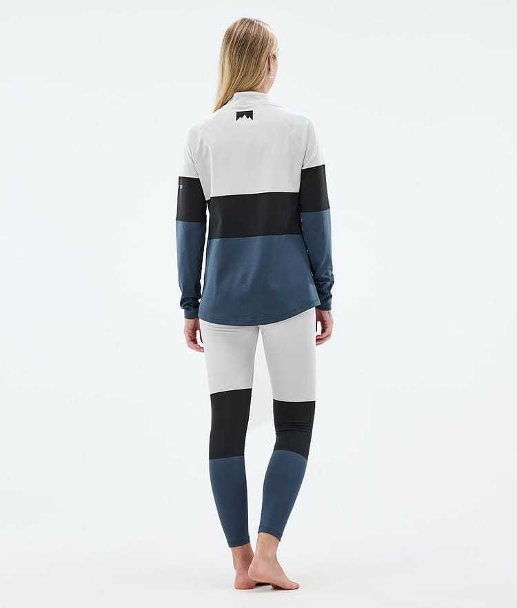 Alpha W Tee-shirt thermique Femme Light Grey/Black/Metal Blue, Image 4 sur 5