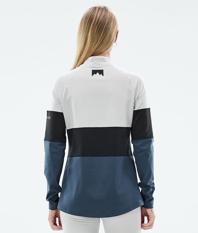 Alpha W Tee-shirt thermique Femme Light Grey/Black/Metal Blue, Image 5 sur 5