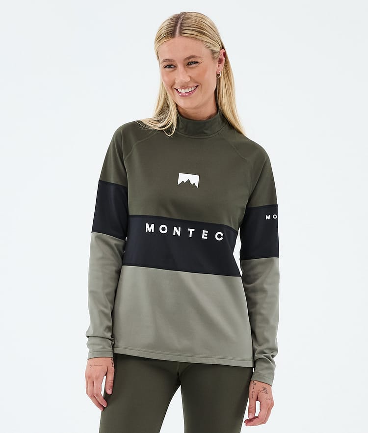 Alpha W Basislaag Top Dames Olive Green/Black/Greenish, Afbeelding 2 van 5