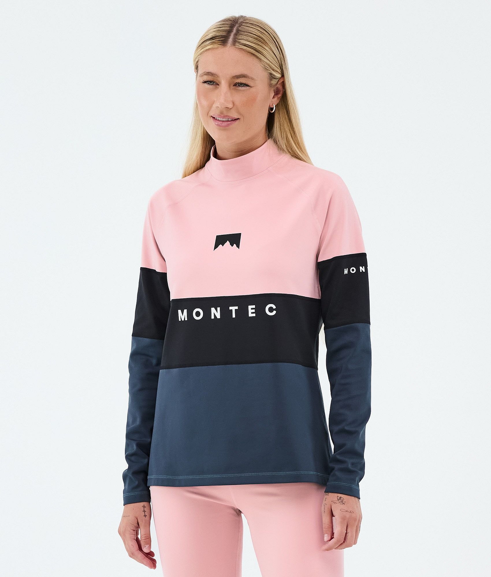 Montec Alpha W Funktionsshirt Damen - Soft Pink/Black/Metal Blue