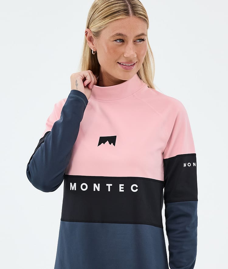 Alpha W Maglia Termica Donna Soft Pink/Black/Metal Blue, Immagine 2 di 5
