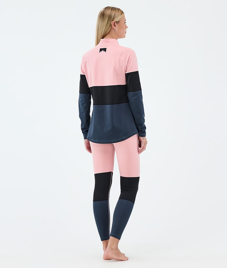 Alpha W Maglia Termica Donna Soft Pink/Black/Metal Blue, Immagine 4 di 5