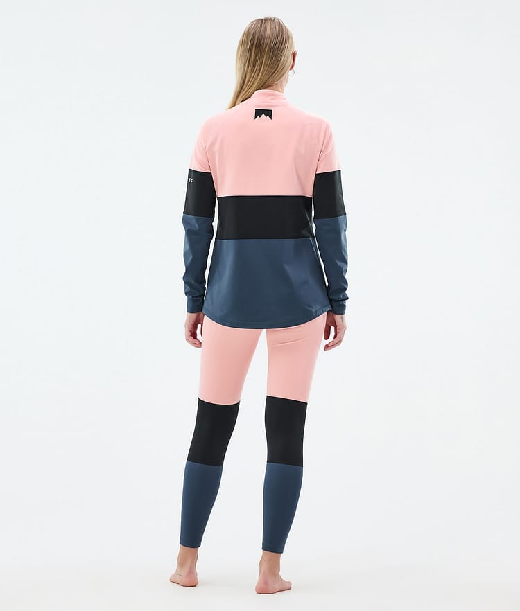 Alpha W Tee-shirt thermique Femme Soft Pink/Black/Metal Blue, Image 4 sur 5