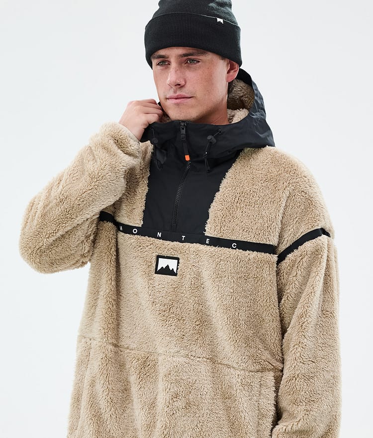 Uniform Pile con Cappuccio Uomo Sand/Black, Immagine 2 di 6