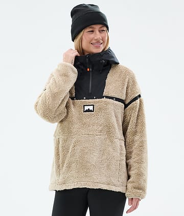 Uniform W Fleece Hoodie Dames Sand/Black