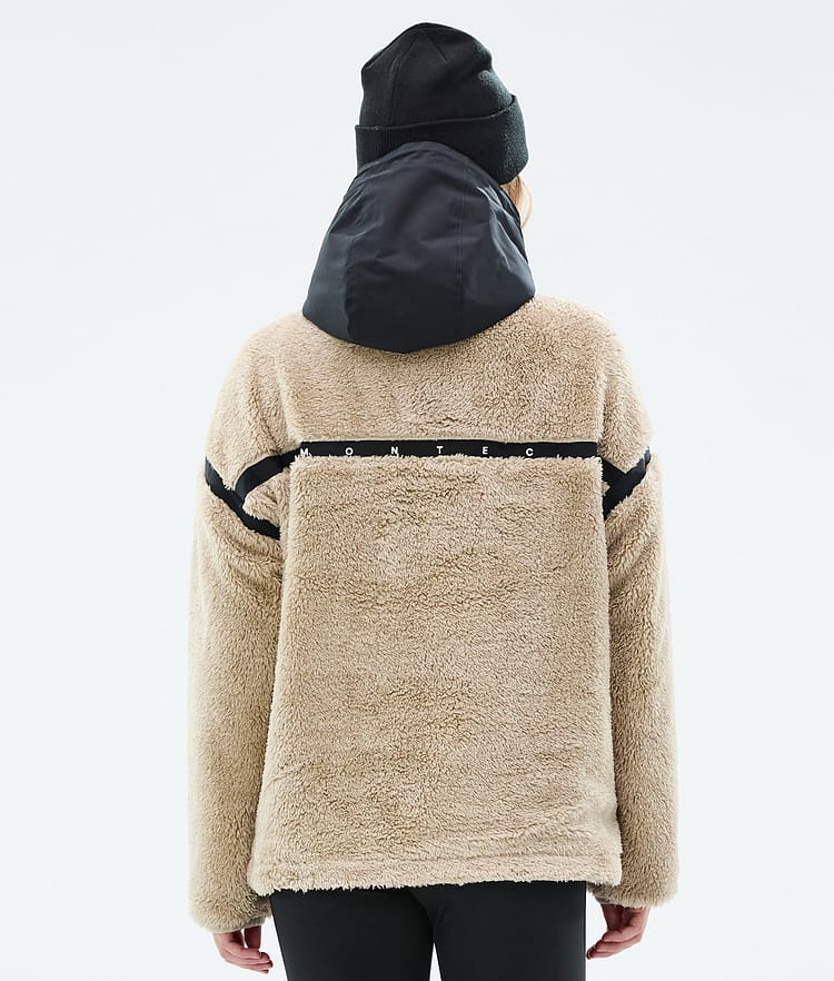 Uniform W Fleece Hoodie Dames Sand/Black, Afbeelding 5 van 6