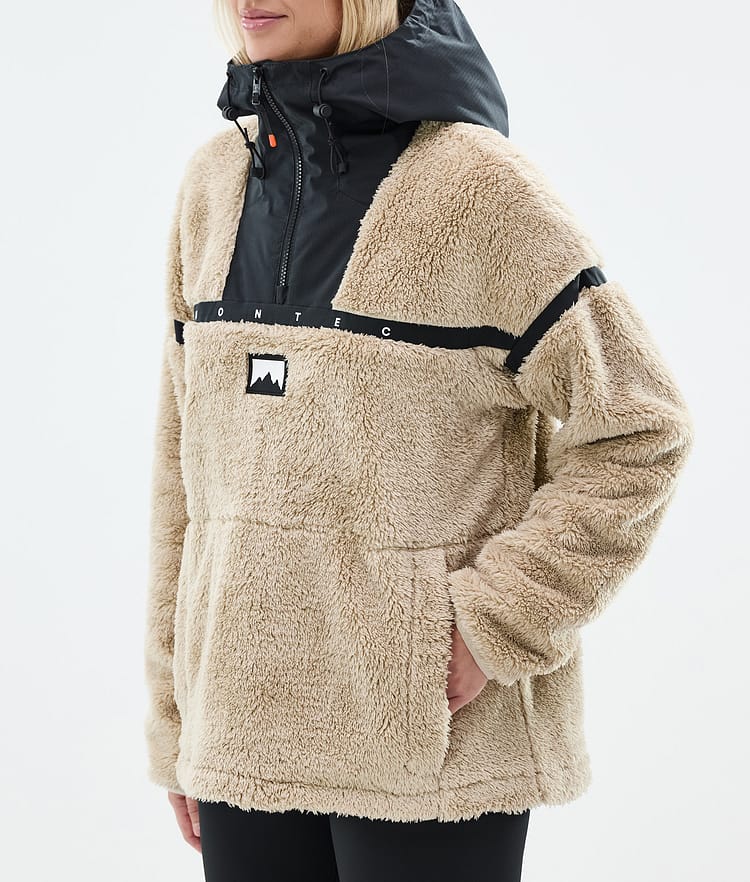 Uniform W Fleece Hoodie Dames Sand/Black, Afbeelding 6 van 6