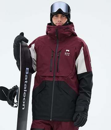 Arch Bunda na Snowboard Pánské Burgundy/Light Grey/Black
