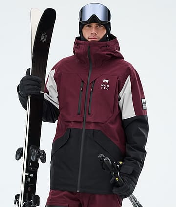 Arch Ski Jacket Men Burgundy/Light Grey/Black