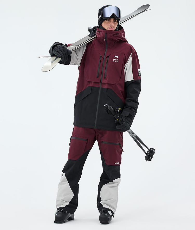 Arch Ski Jacket Men Burgundy/Light Grey/Black, Image 2 of 9