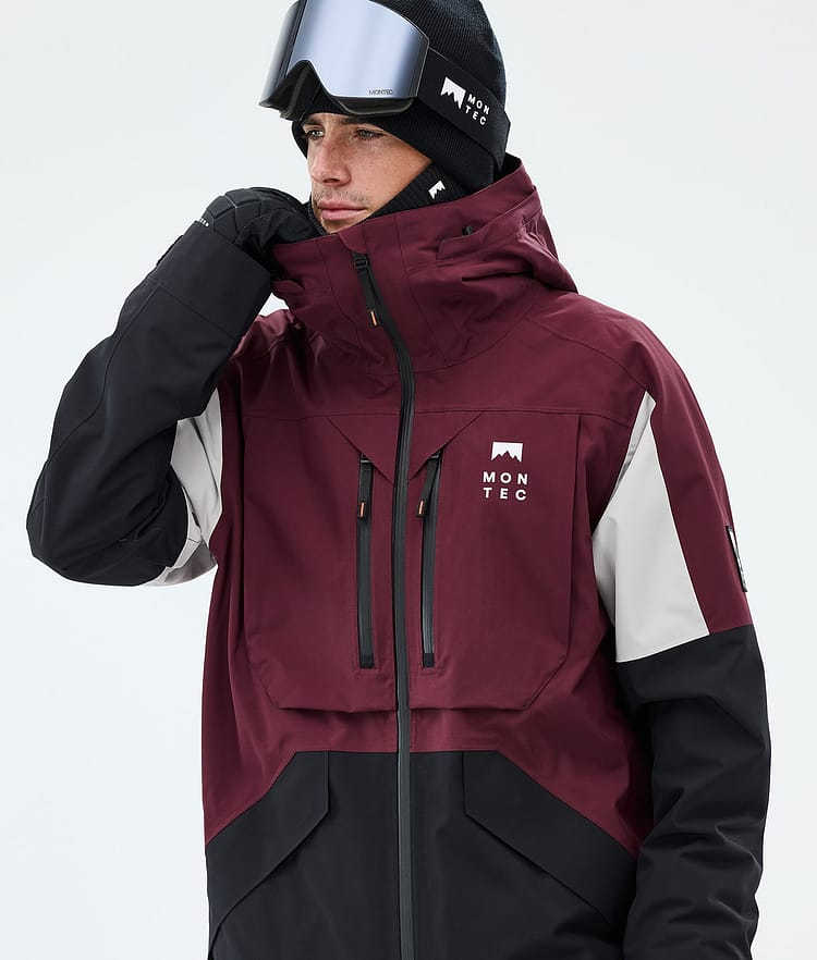 Arch Ski Jacket Men Burgundy/Light Grey/Black, Image 4 of 9